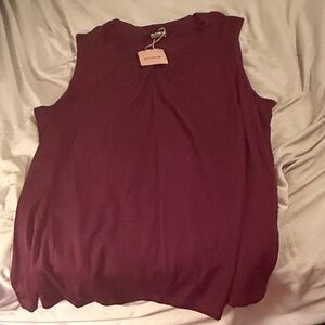 NWT bloomchic Sleeveless‎ Burgundy Top 18-20